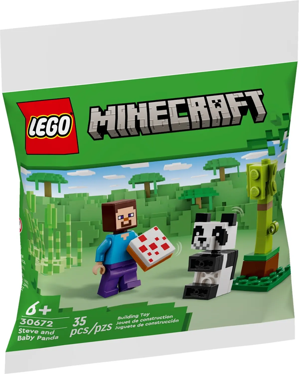 LEGO Minecraft 30672 Steve and Baby Panda set, image 2