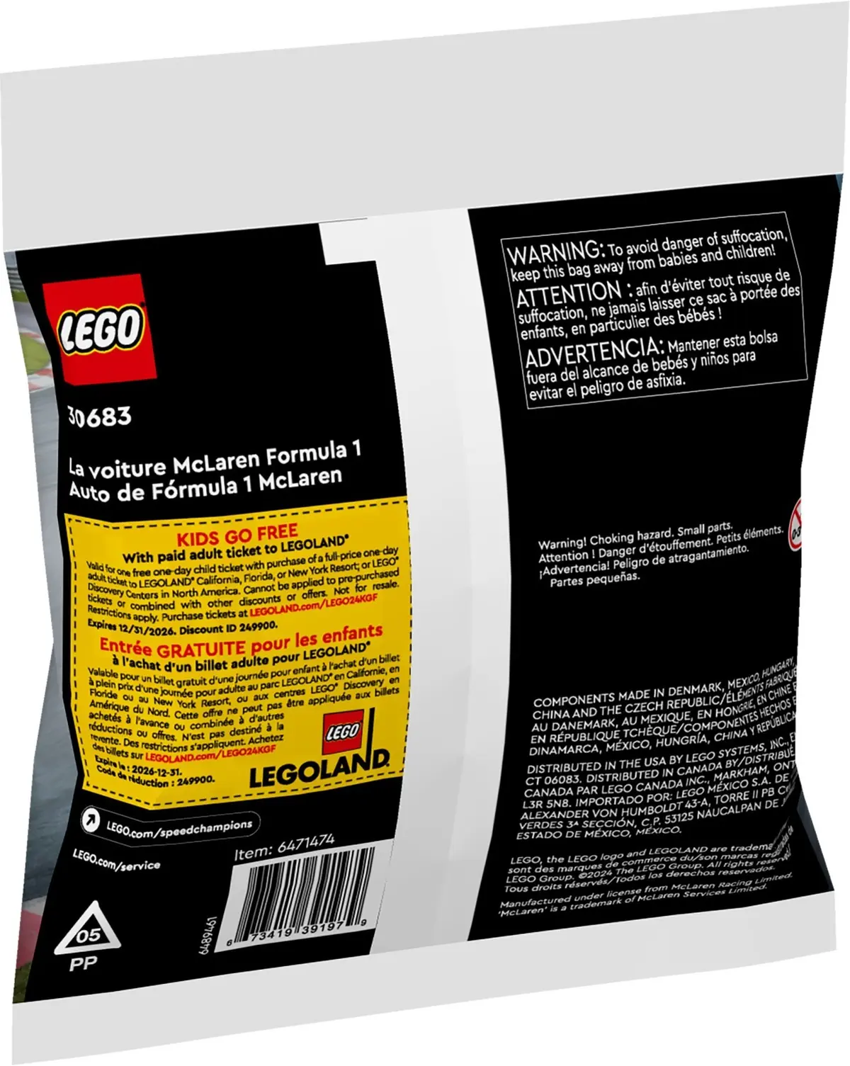 LEGO Speed Champions 30683 McLaren Formula 1 Car set, image 3