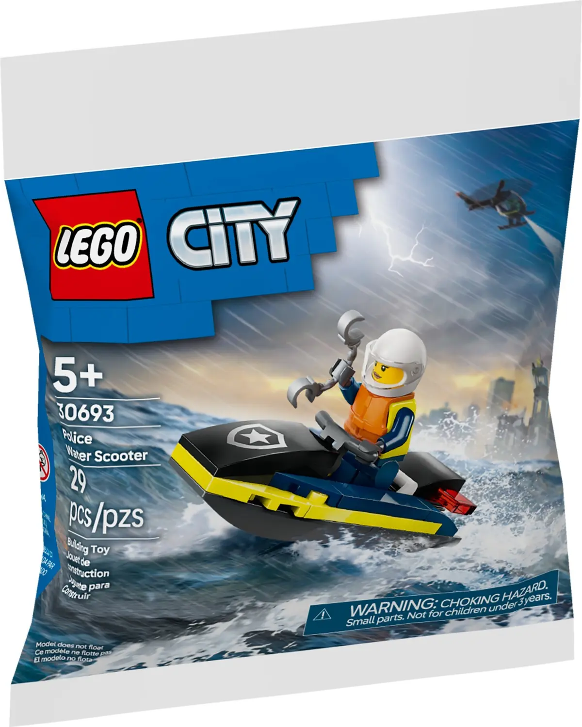 LEGO City 30693 Police Water Scooter set, image 3