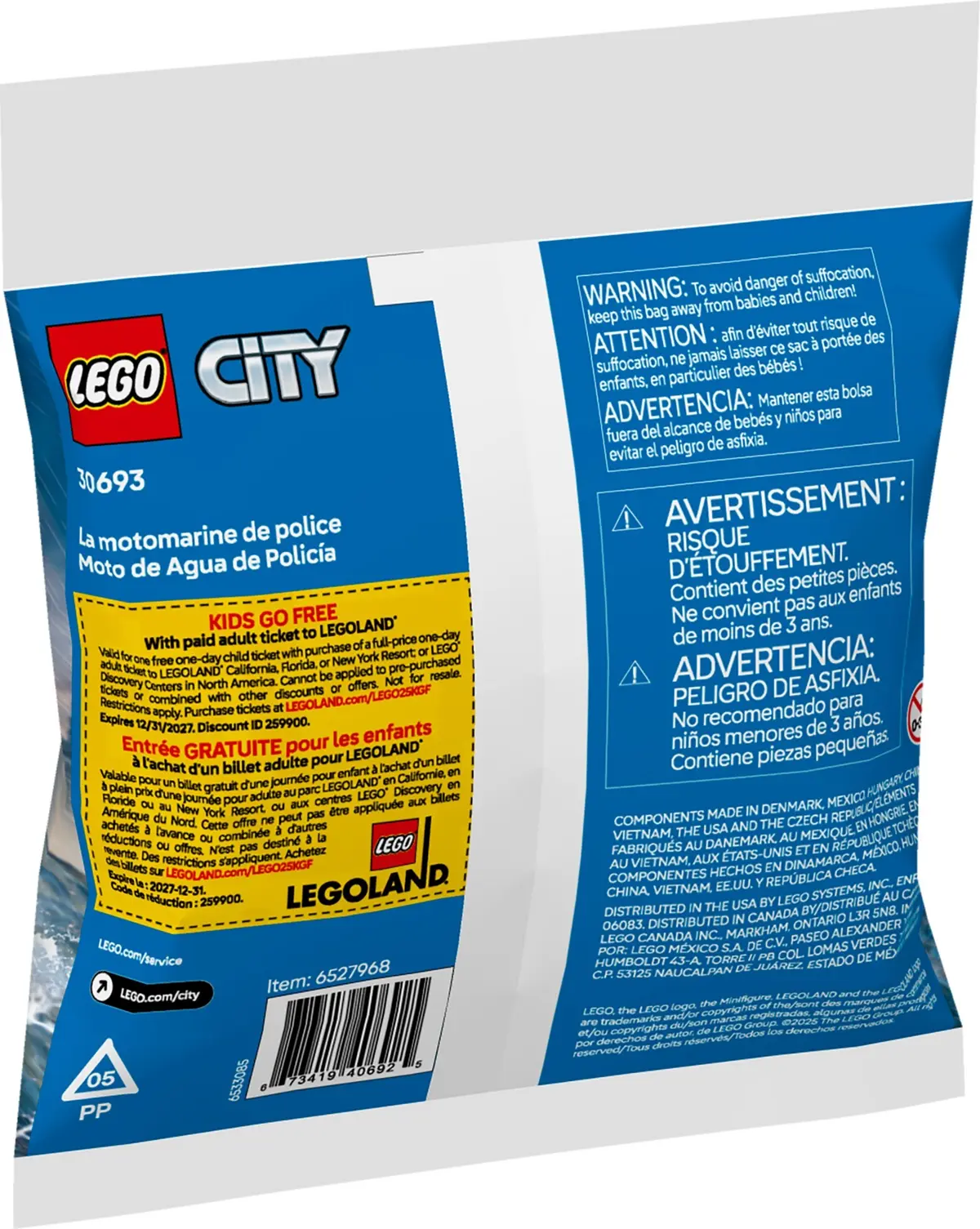 LEGO City 30693 Police Water Scooter set, image 4