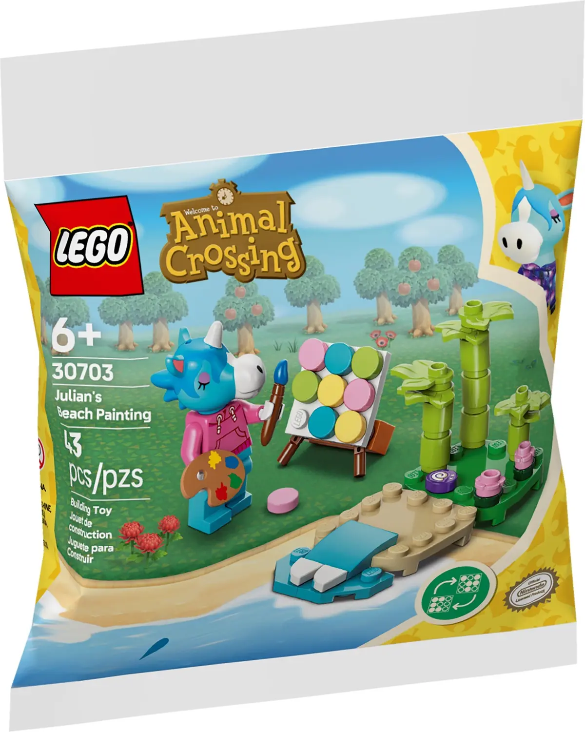LEGO Animal Crossing 30703 Julian's Beach Painting set, image 4