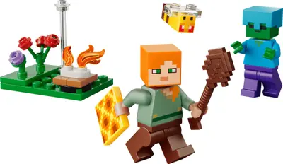 LEGO Minecraft 30732 Alex's Campfire Conflict set