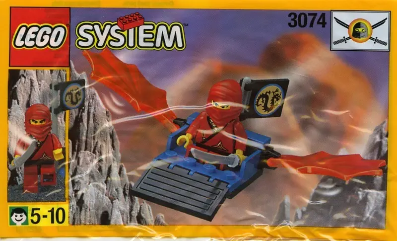LEGO Castle 3074 Red Ninja's Dragon Glider set