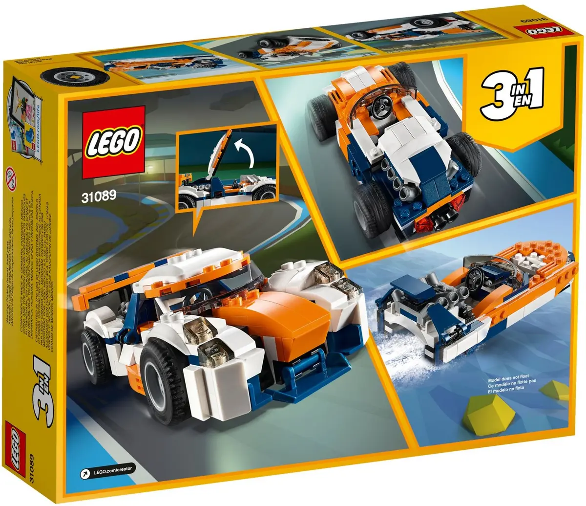 LEGO Creator 31089 Sunset Track Racer set, image 7