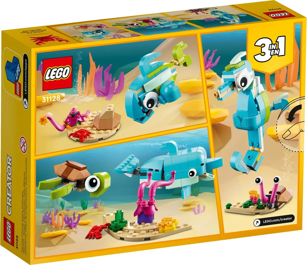 LEGO Creator 31128 Dolphin and Turtle set, image 6