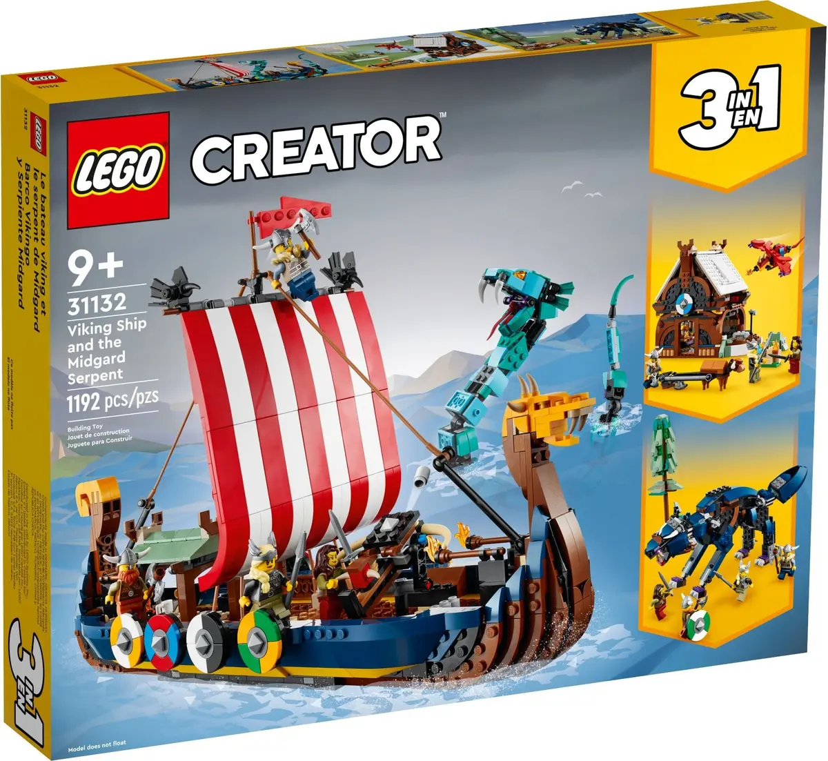 LEGO Creator 31132 Viking Ship and the Midgard Serpent set, image 2