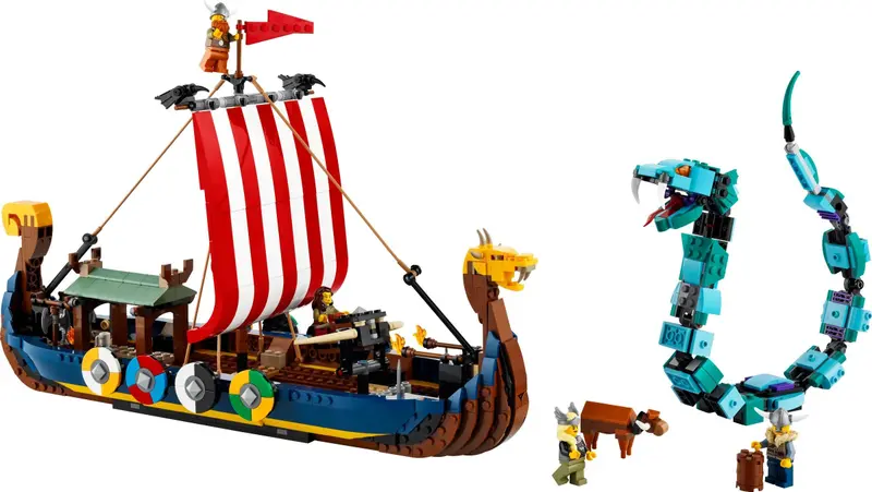 LEGO Creator 31132 Viking Ship and the Midgard Serpent set