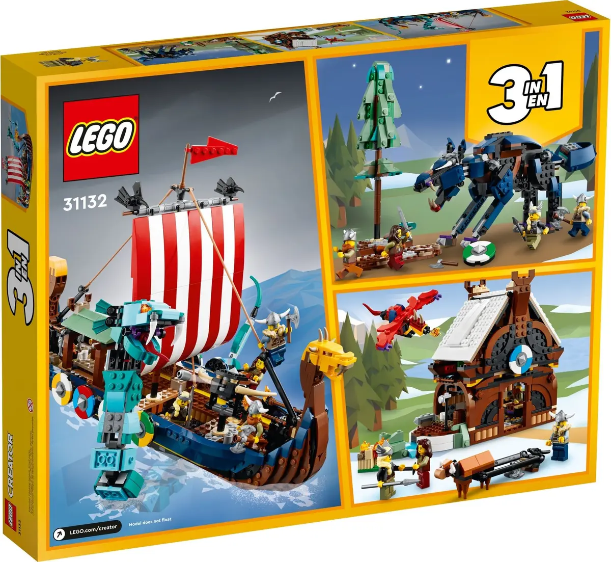 LEGO Creator 31132 Viking Ship and the Midgard Serpent set, image 8
