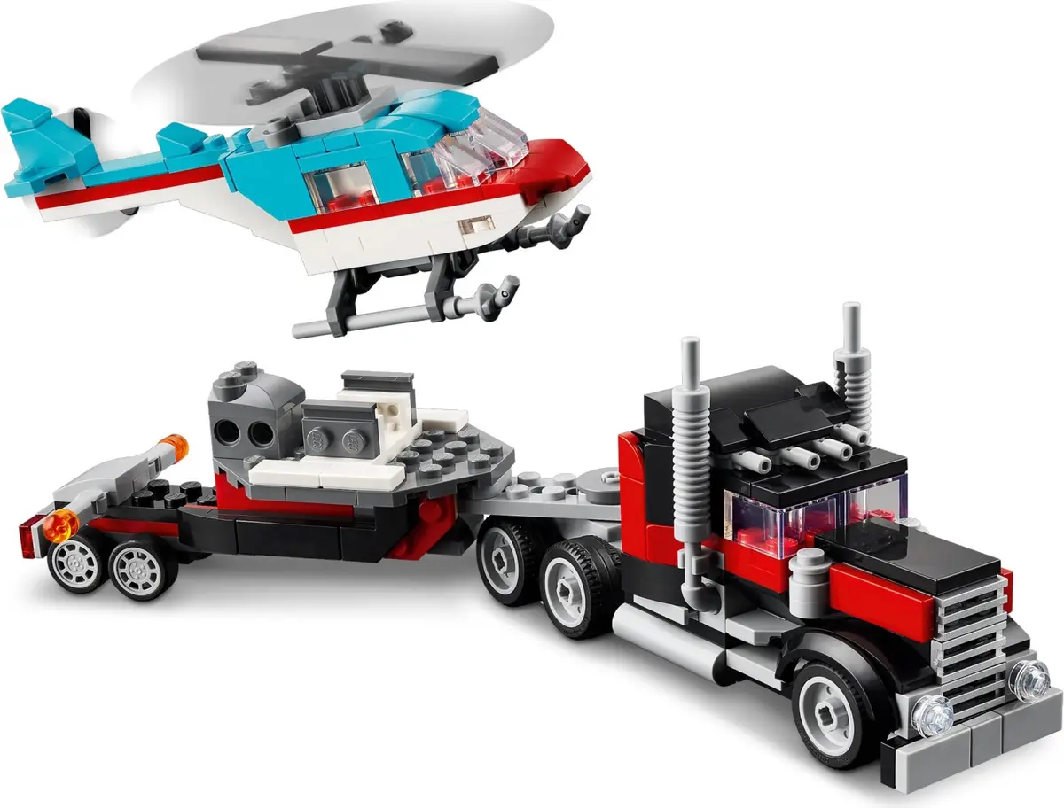 LEGO Creator 31146 Flatbed Truck with Helicopter set, image 4