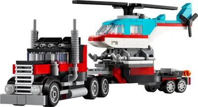 LEGO Creator 31146 Flatbed Truck with Helicopter set