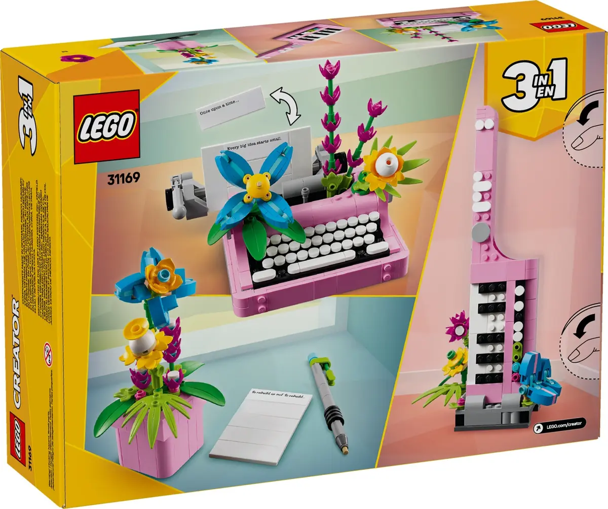 LEGO Creator 31169 Typewriter with Flowers set, image 2