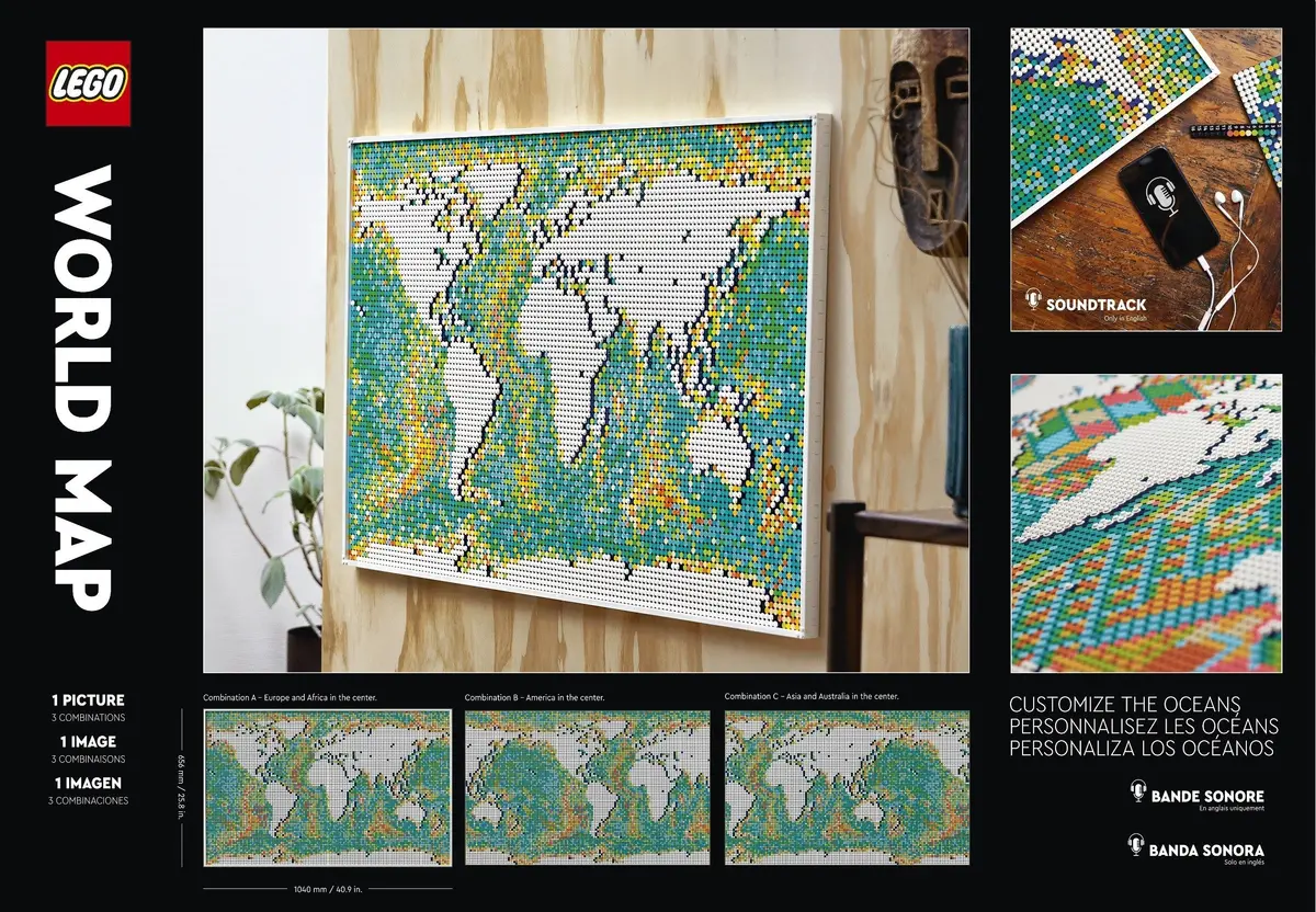 LEGO Art 31203 World Map set, image 23