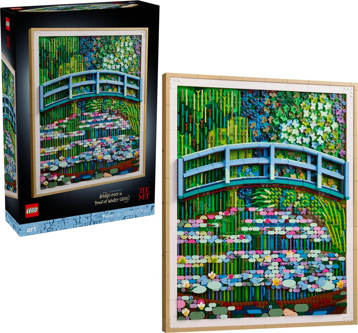 LEGO Art 31220 Claude Monet - Bridge over a Pond of Water Lilies set, image 4