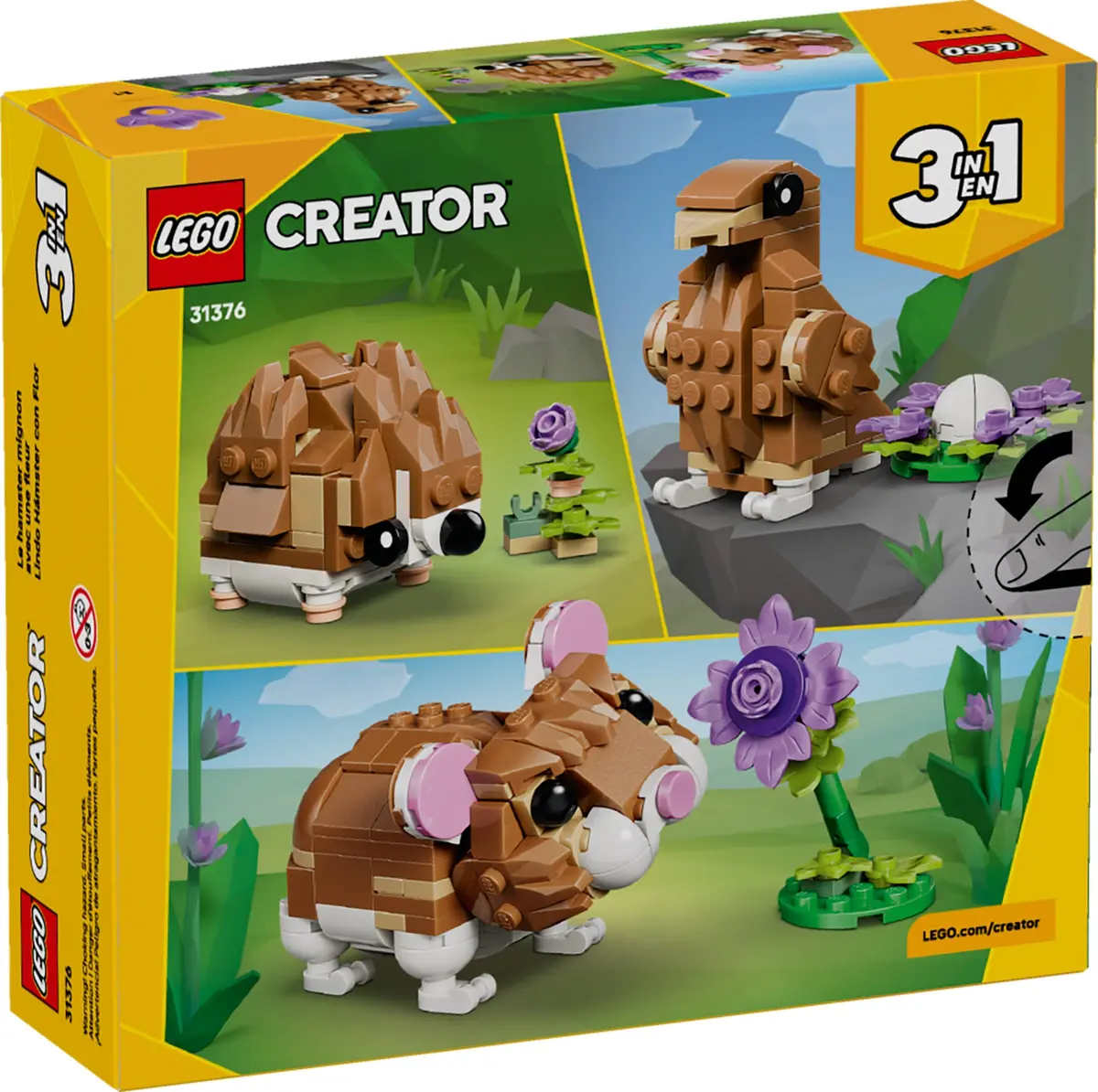 LEGO Creator 31376 Cute Hamster with a Flower set, image 2
