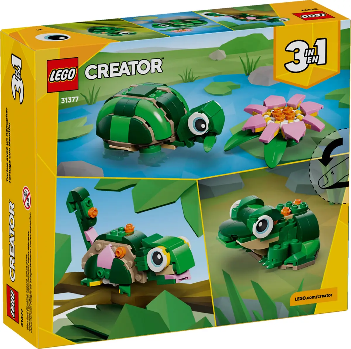 LEGO Creator 31377 Turtle with a Water Lily set, image 2
