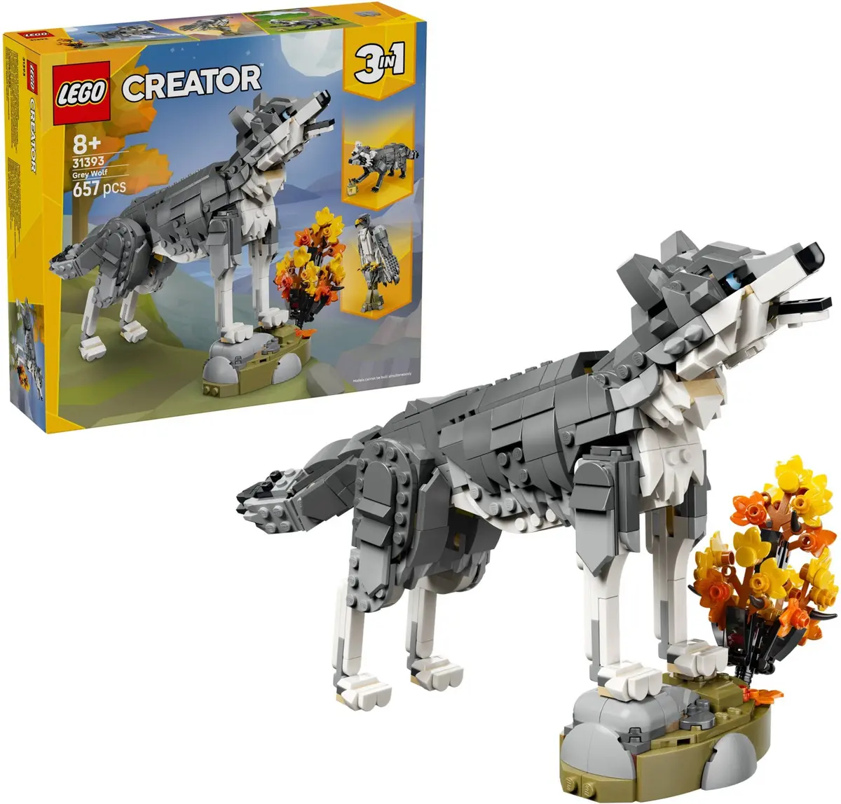 LEGO Creator 31393 Forest Animals: Grey Wolf set, image 4