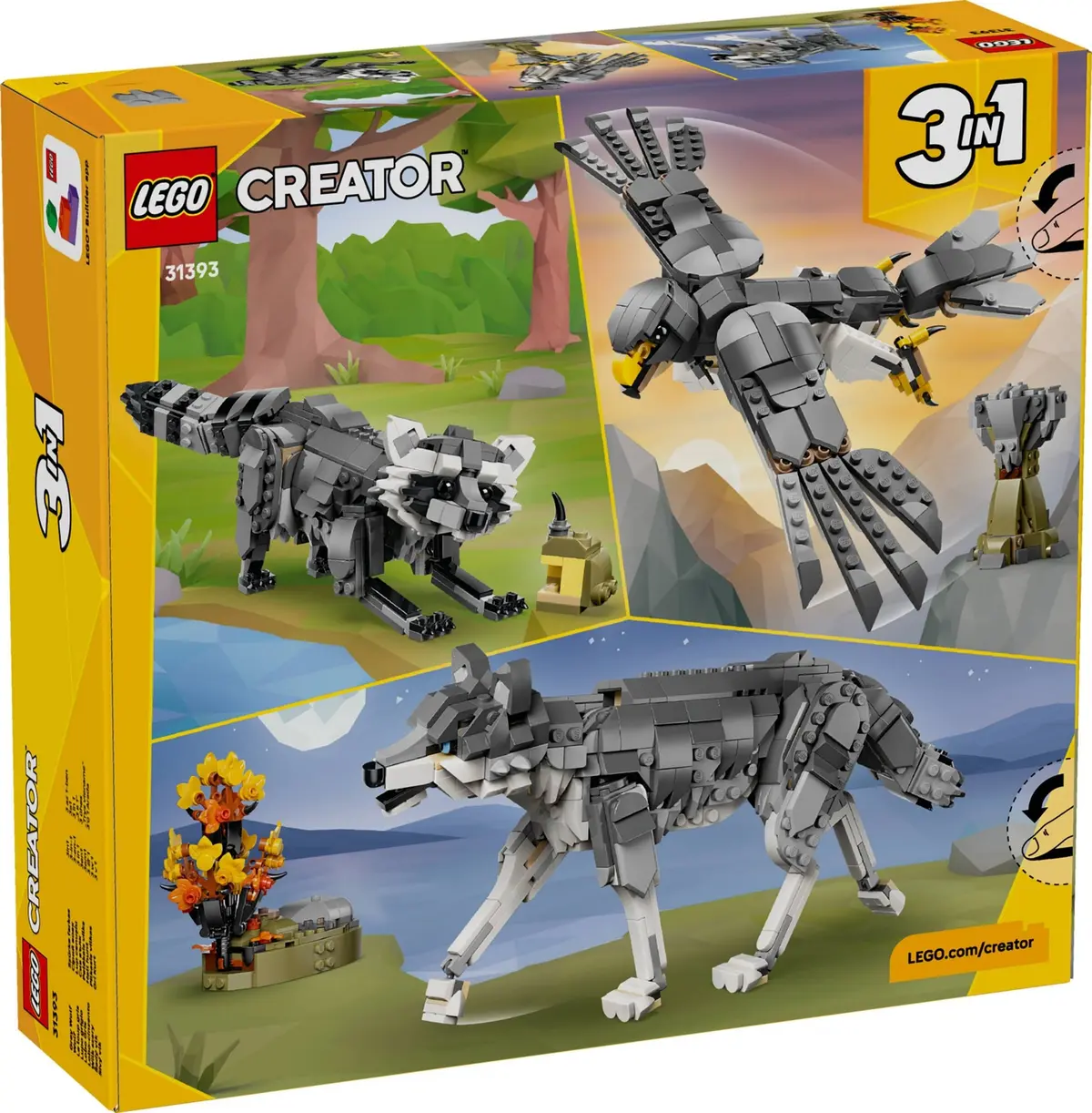 LEGO Creator 31393 Forest Animals: Grey Wolf set, image 3