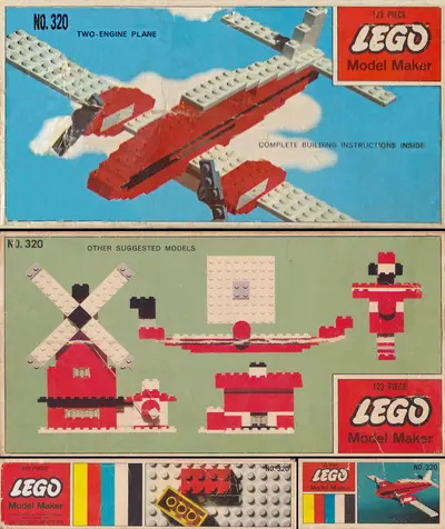 LEGO Samsonite 320 Red Airplane Set set