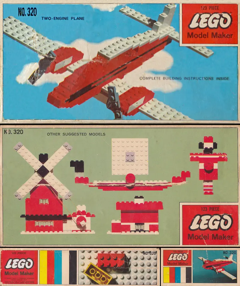 LEGO Samsonite 320 Red Airplane Set set