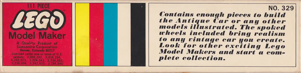 LEGO Samsonite 329 Antique Car set, image 2