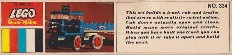 LEGO Samsonite 334 Semi-Trailer set, image 3