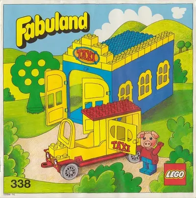 LEGO Fabuland 338 Blondi the Pig and Taxi Station set, image 4