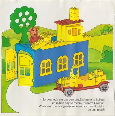 LEGO Fabuland 338 Blondi the Pig and Taxi Station set, image 2