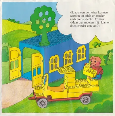 LEGO Fabuland 338 Blondi the Pig and Taxi Station set, image 6