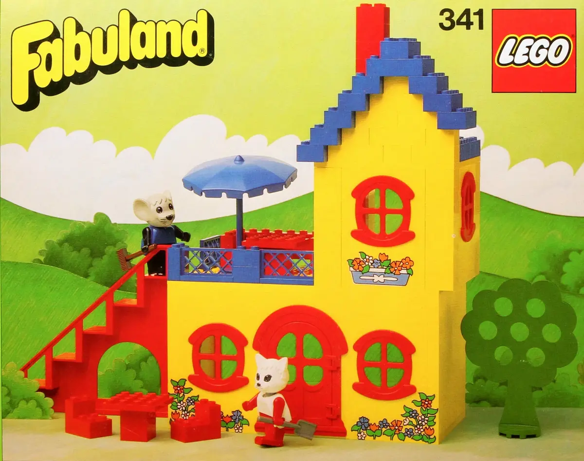LEGO Fabuland 341 Catherine Cat's House and Mortimer Mouse set