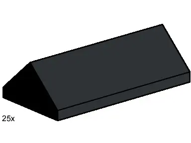 LEGO Bulk Bricks 3444 2x4 Ridge Roof Tiles Steep Sloped Black set