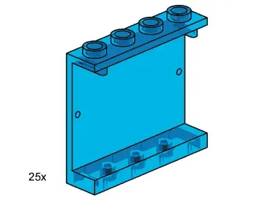 LEGO Bulk Bricks 3447 1x3x4 Wall Element Transparent Blue set