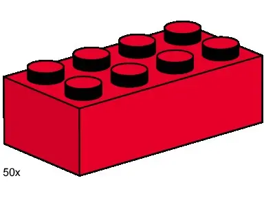 LEGO Bulk Bricks 3462 2x4 Red Bricks set