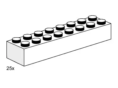 LEGO Bulk Bricks 3465 2x8 White Bricks set