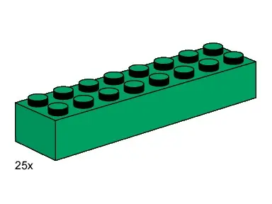 LEGO Bulk Bricks 3466 2x8 Dark Green Bricks set
