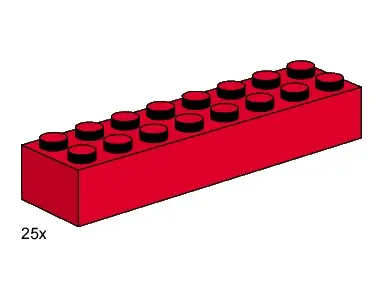 LEGO Bulk Bricks 3467 2x8 Red Bricks set