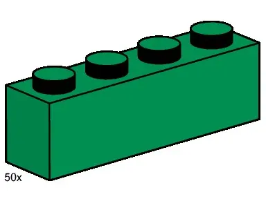 LEGO Bulk Bricks 3471 1x4 Dark Green Bricks set