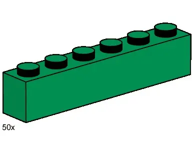 LEGO Bulk Bricks 3476 1x6 Dark Green Bricks set