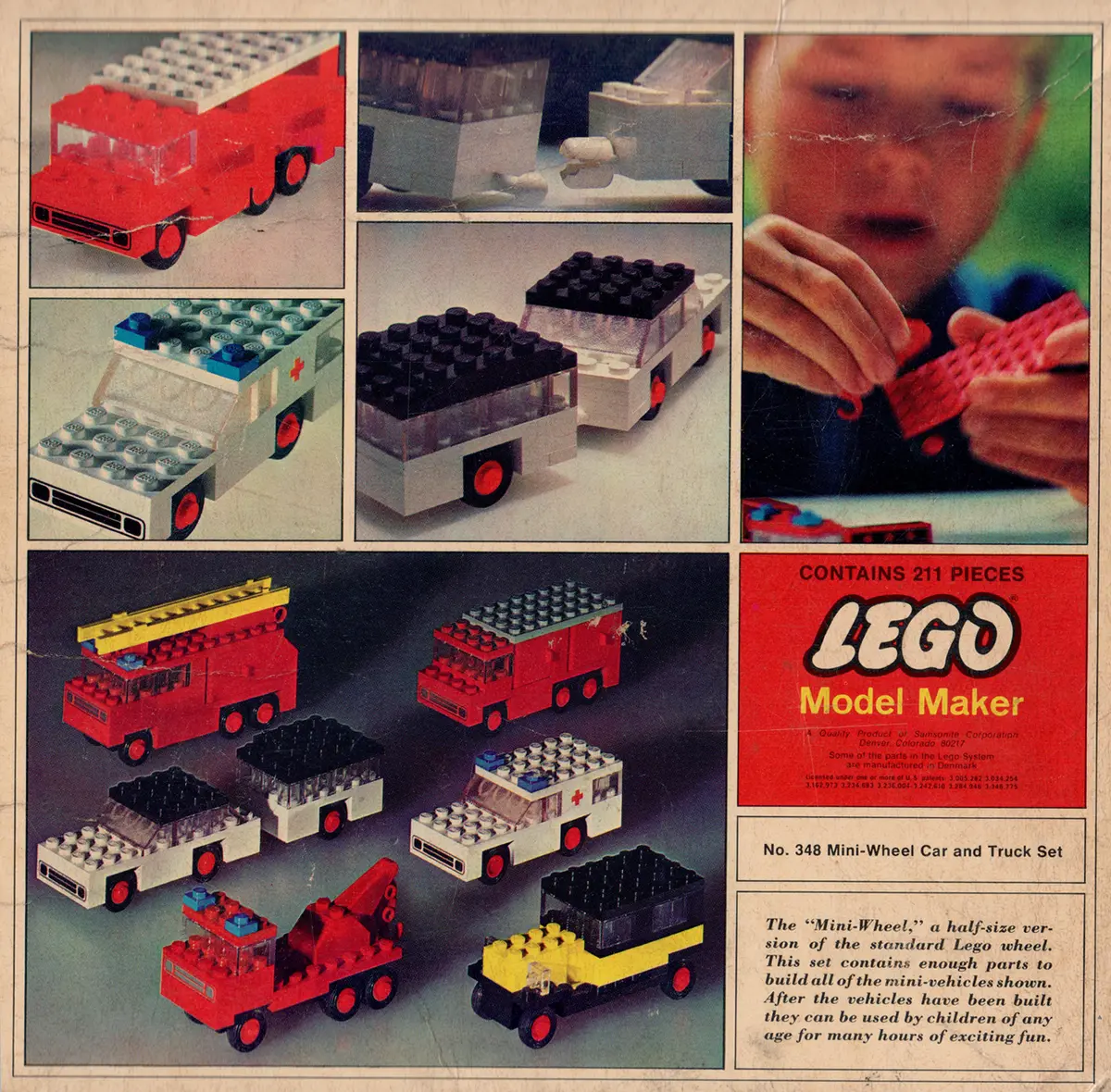 LEGO Samsonite 348 Mini-Wheel Car and Truck Set set, image 2