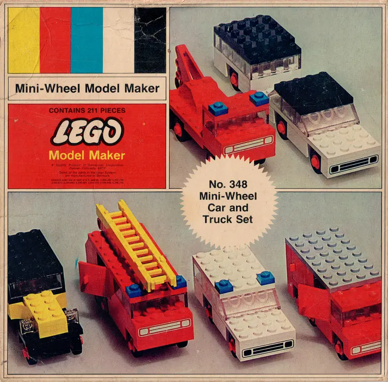 LEGO Samsonite 348 Mini-Wheel Car and Truck Set set