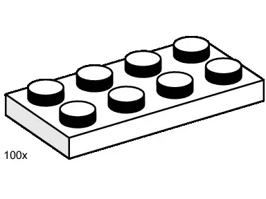 LEGO Bulk Bricks 3484 2x4 White Plates set