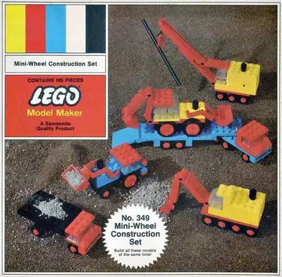 LEGO Samsonite 349 Mini-Wheel Construction Set set