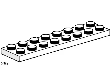 LEGO Bulk Bricks 3490 2x8 White Plates set
