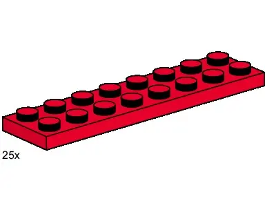 LEGO Bulk Bricks 3491 2x8 Red Plates set