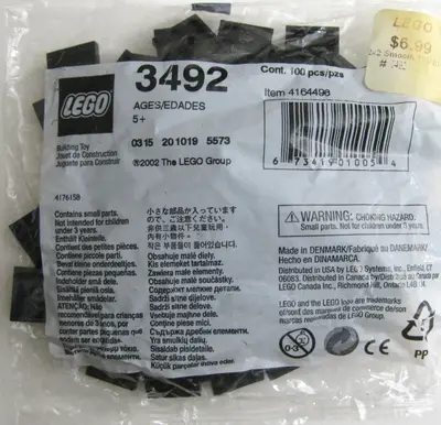 LEGO Bulk Bricks 3492 2x2 Black Smooth Tiles set