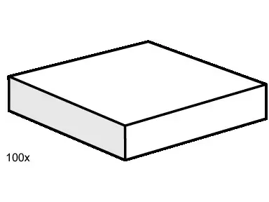 LEGO Bulk Bricks 3493 2x2 White Smooth Tiles set