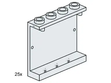 LEGO Bulk Bricks 3507 1x4x3 Wall Element Clear set