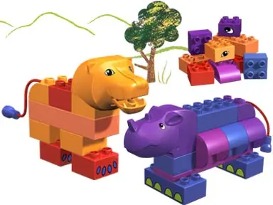 LEGO Explore 3514 Rhino and Lion set