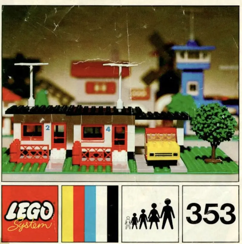 LEGO LEGOLAND 353 Terrace House with Car and Garage set, image 2