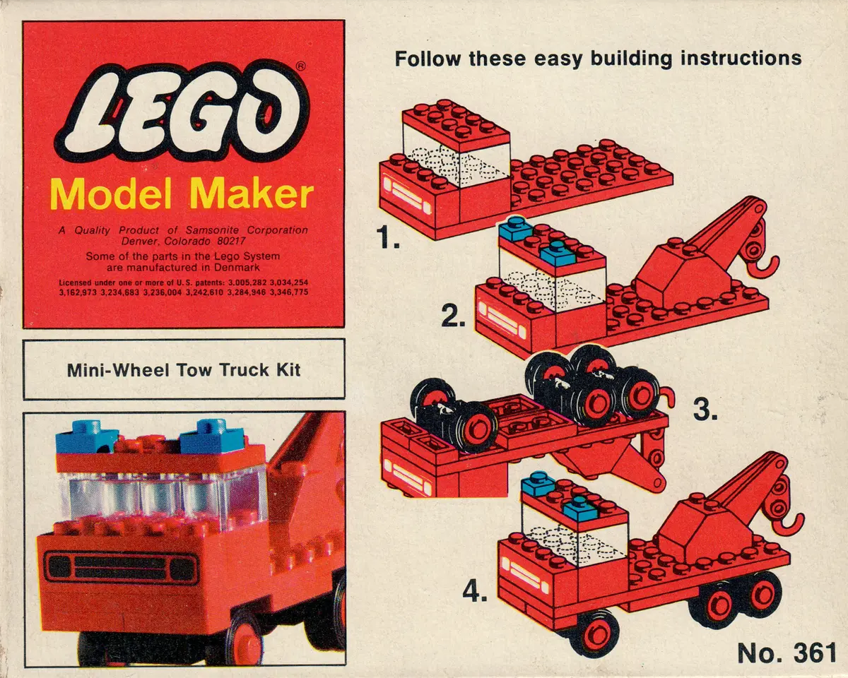 LEGO Samsonite 361 Tow Truck Kit set, image 4