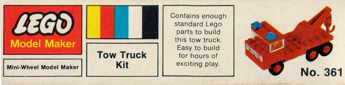 LEGO Samsonite 361 Tow Truck Kit set, image 3